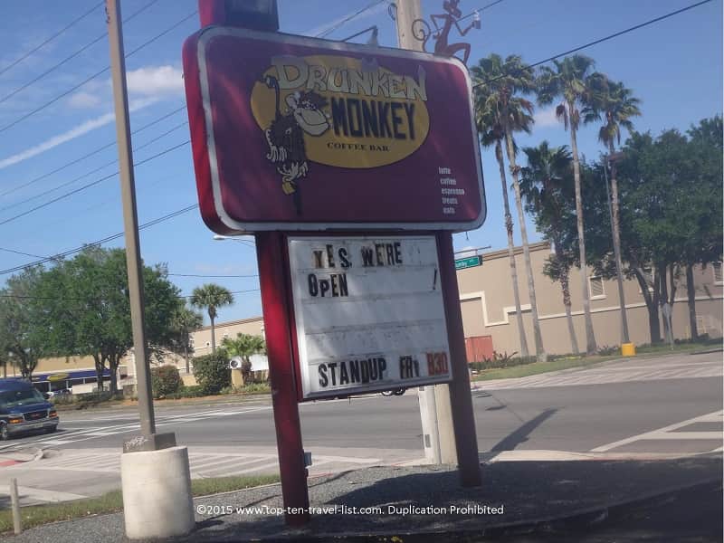 Drunken Monkey Coffee Bar in Orlando, Florida 