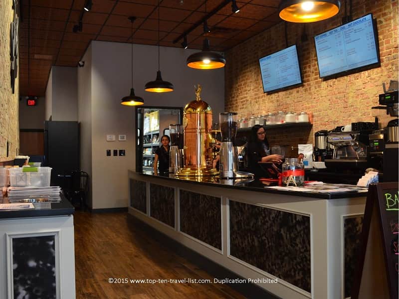 Brick walls at Fosko Coffee Barre