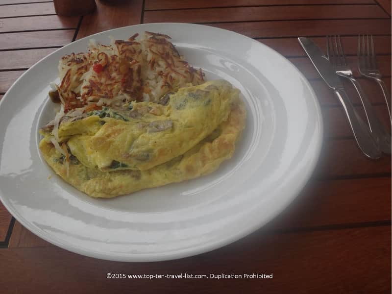 Veggie omelet at The Grand Marlin