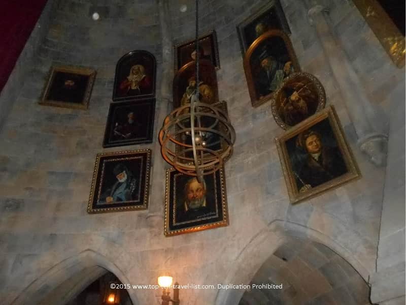 Talking portraits in the Forbidden Castle at Islands of Adventure