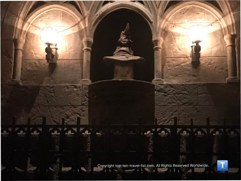 Sorting hat in Hogwarts Castle at Islands of Adventure