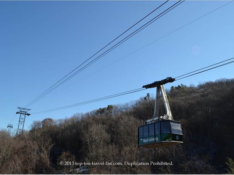 Aerial tram ride at Ober Gatlinburg