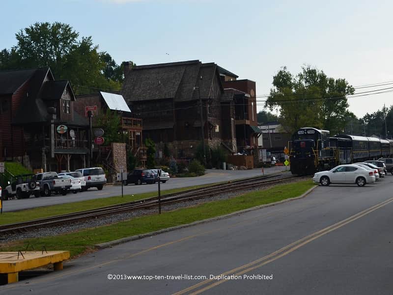 The quaint historic downtown region of Blue Ridge, Georgia 