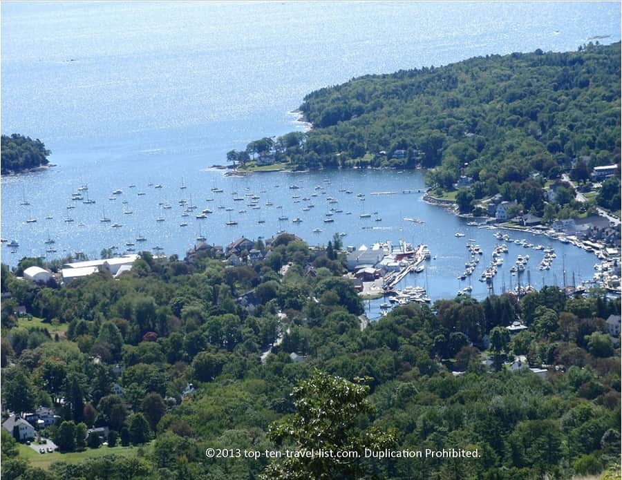 Gorgeous views of Penobscot Bay from the Mt. Battie trail at Camden Hills State Park