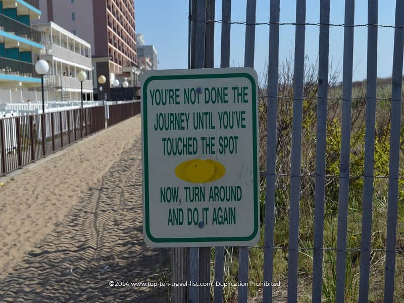 Ocean City end of boardwalk sign 