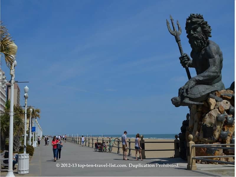 Neptune Statue at the Virginia Beach boardwalk