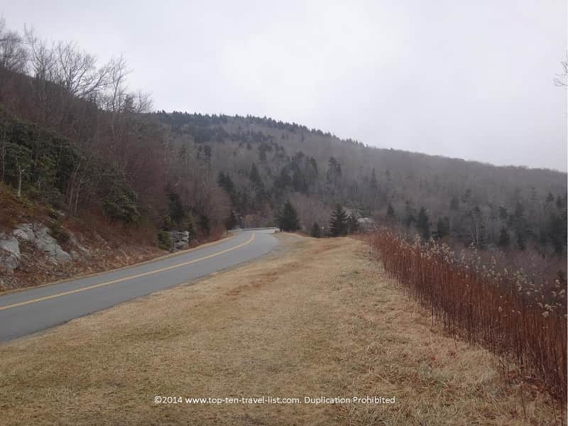 Blue Ridge Parkway in winter