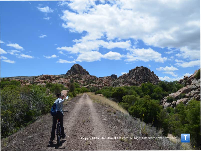Biking the beautiful Peavine trail in Prescott