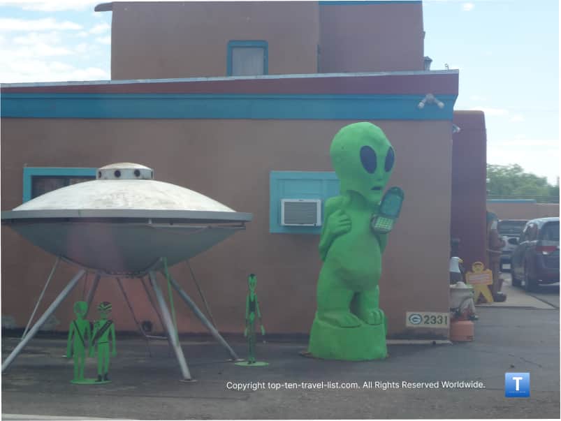 Alien spaceship decoration in Roswell