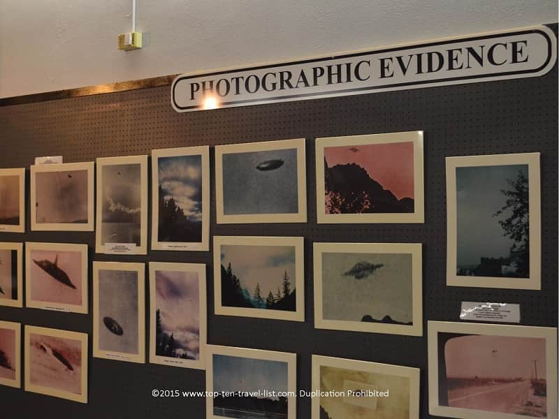 Photo evidence of spaceships at Roswell UFO Museum 