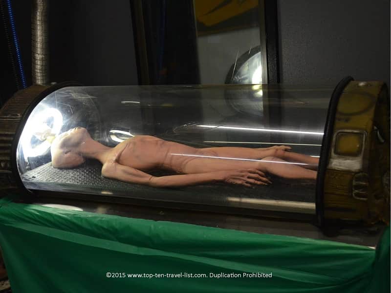 Alien exhibit at Roswell UFO Museum 
