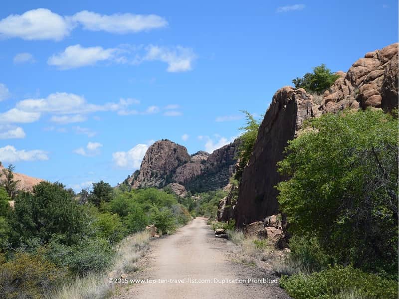 Magnificent rock formations on the Peavine National Recreational Trail in Prescott