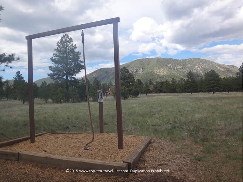 Rope climbing station at Buffalo Park in Flagstaff