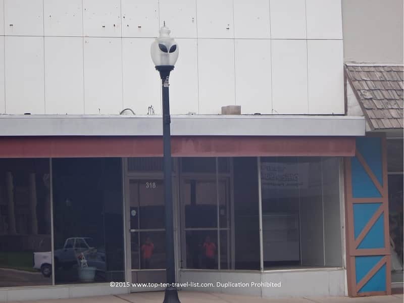 Alien lamp post in downtown Roswell
