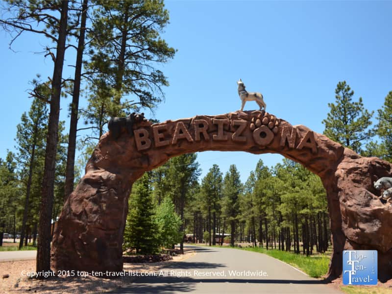 Bearizona park sign in Williams