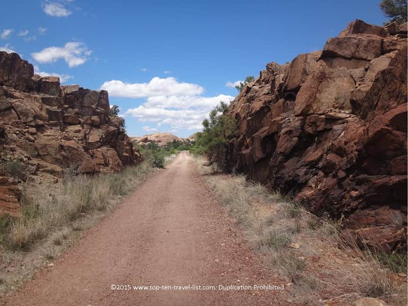 Pretty rock formations on the Peavine National Recreational Trail in Prescott