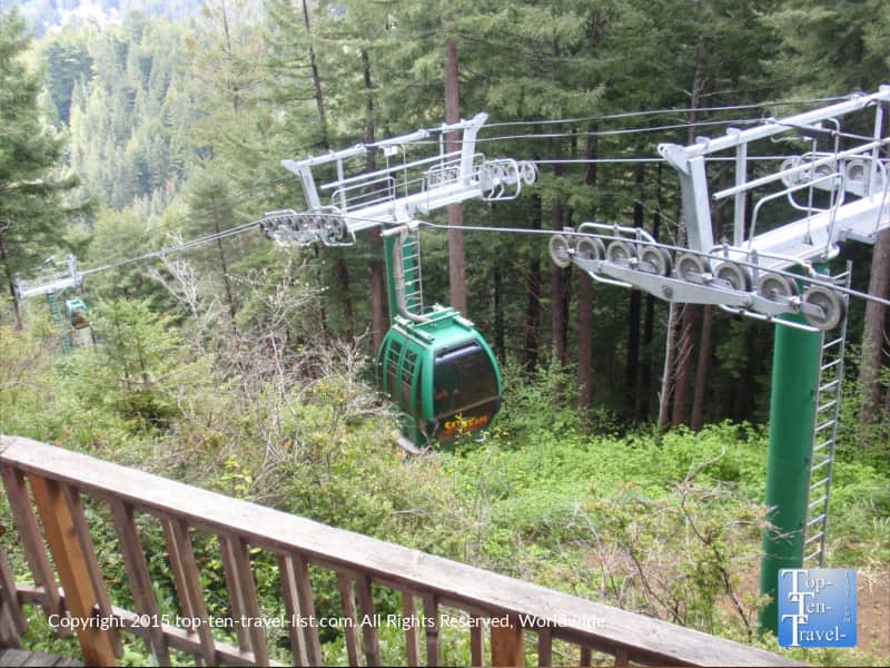 Sky Trail tram ride at Trees of Mystery in Klamath, California