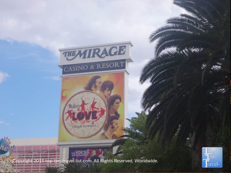 The Mirage sign in Las Vegas, Nevada