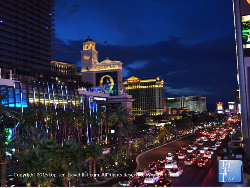 Beautiful views of The Strip at night