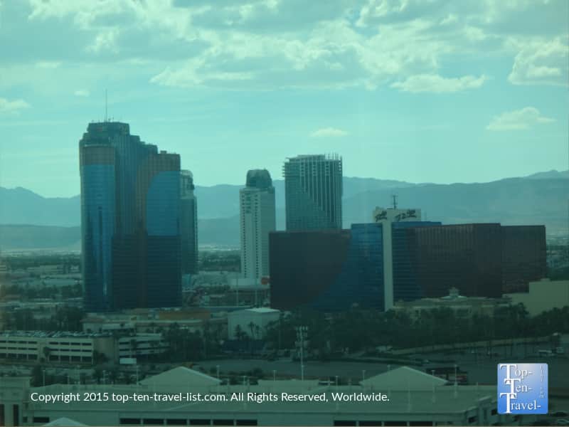 View of the Rio and The Palms from The Mirage hotel room in Las Vegas, Nevada