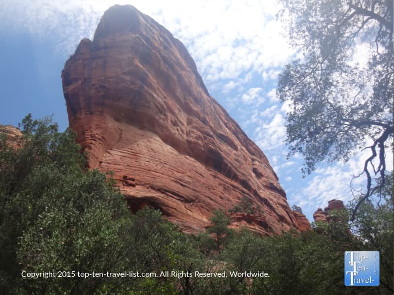 Beautiful rock formation along the Fay Canyon trail in Sedona