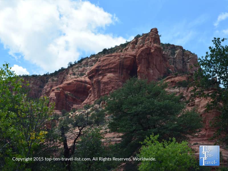Gorgeous red rock views on the Fay Canyon trail in Sedona, Arizona