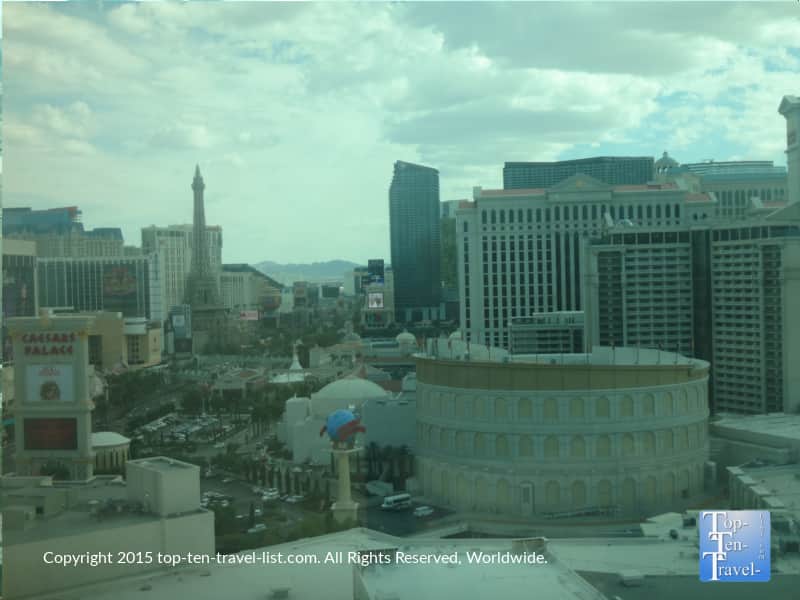 Views of The Strip from the Mirage hotel room - Las Vegas, Nevada