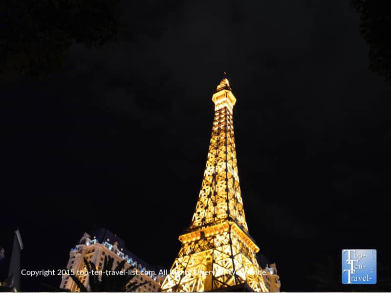 The Eiffel Tower at the Paris hotel on the Las Vegas Strip