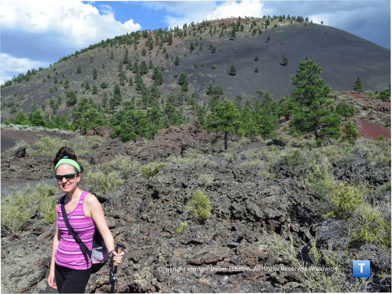 Hiking the Lava Flow trail at Sunset Crater