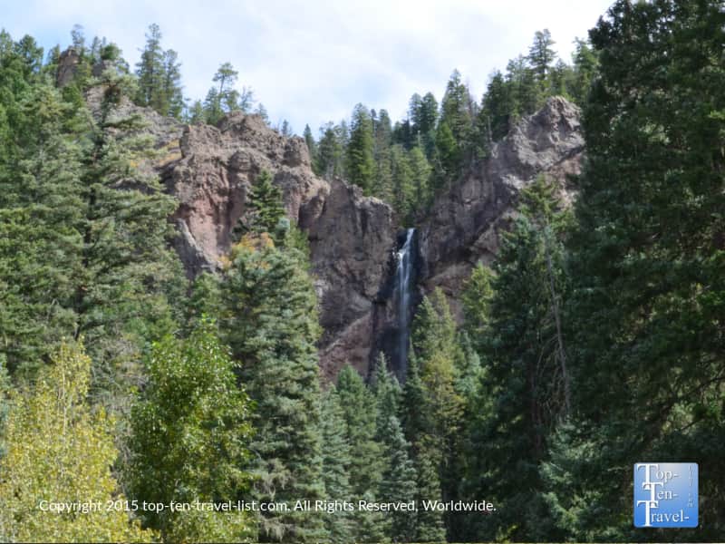 Parking lot view of Treasure Falls