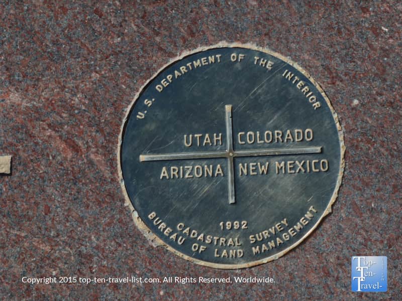 The Four Corners Monument Marker 