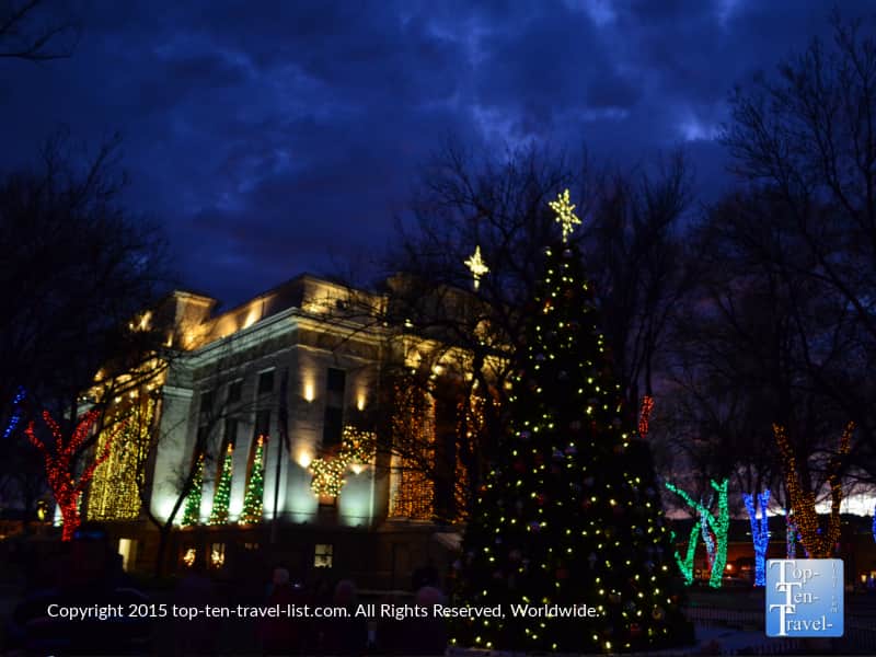 Christmas lights at Prescott's Courthouse Square