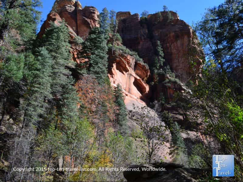 Gorgeous view of Sedona's red rock from the West Fork Trail