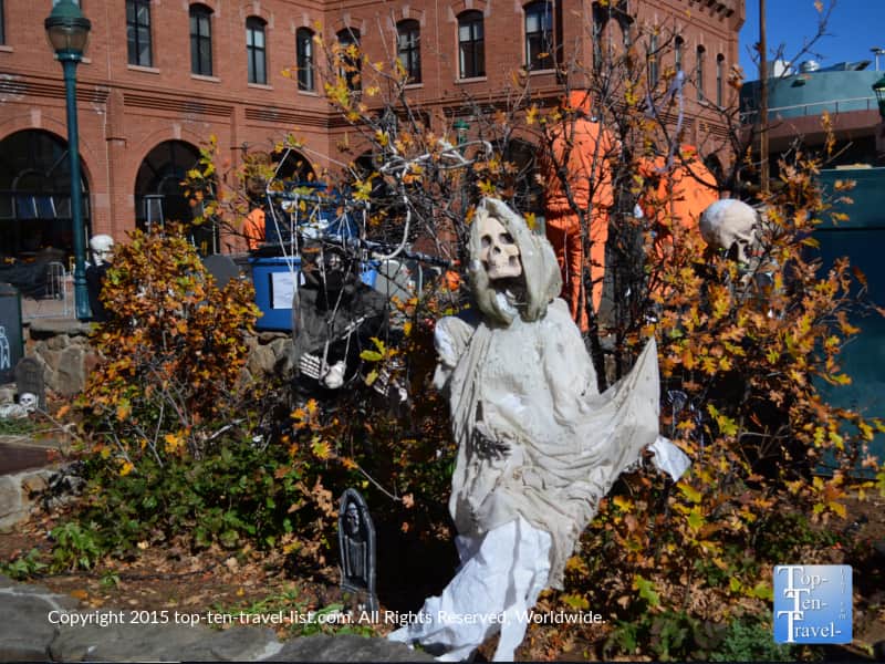 Halloween decorations in downtown Flagstaff