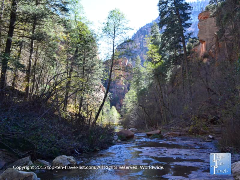 Views of Oak Creek along the West Fork trail