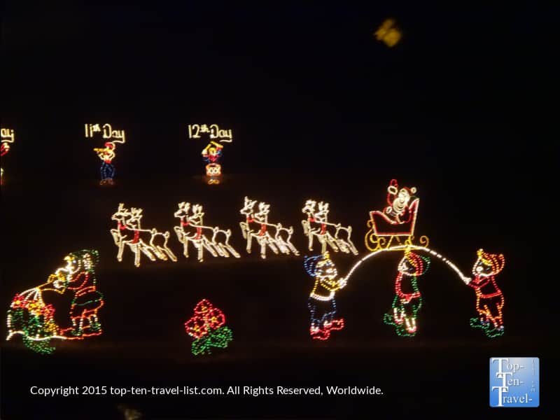 Santa display at Valley of Lights in Prescott