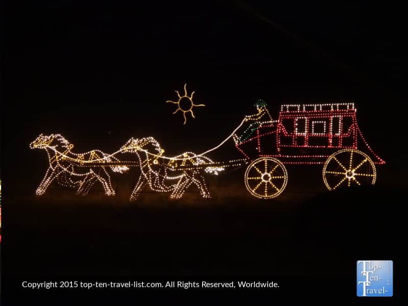 Stagecoach display at Valley of Lights in Prescott