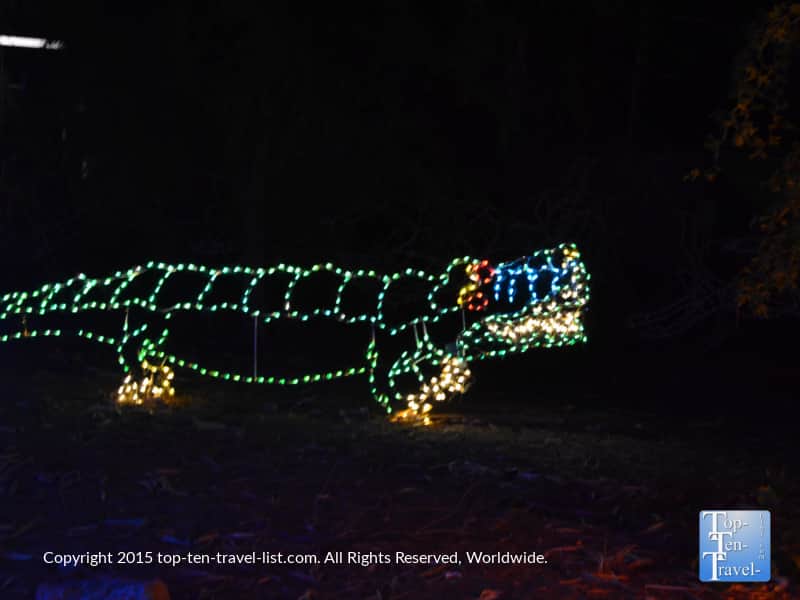 Alligator display at the Phoenix Zoo Lights