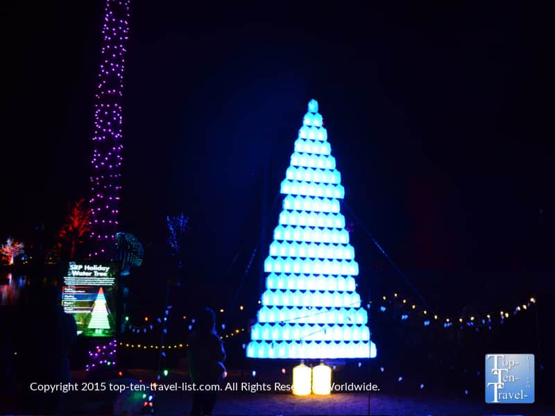 Trees made out of water jugs Phoenix Zoo