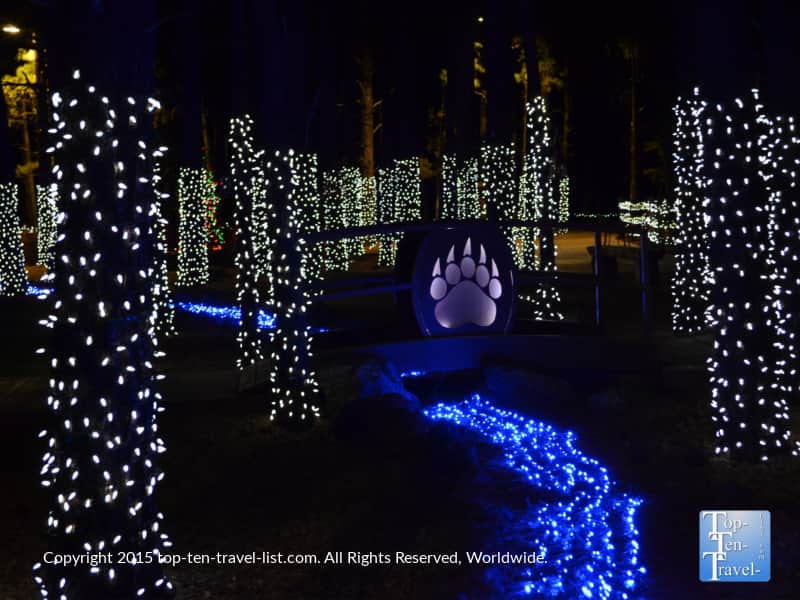 Pretty holiday decor at Bearizona in Williams, Arizona