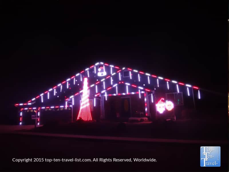 Synchronized light and music show in Flagstaff, Arizona