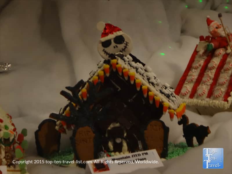 A Nightmare Before Christmas gingerbread house in Prescott