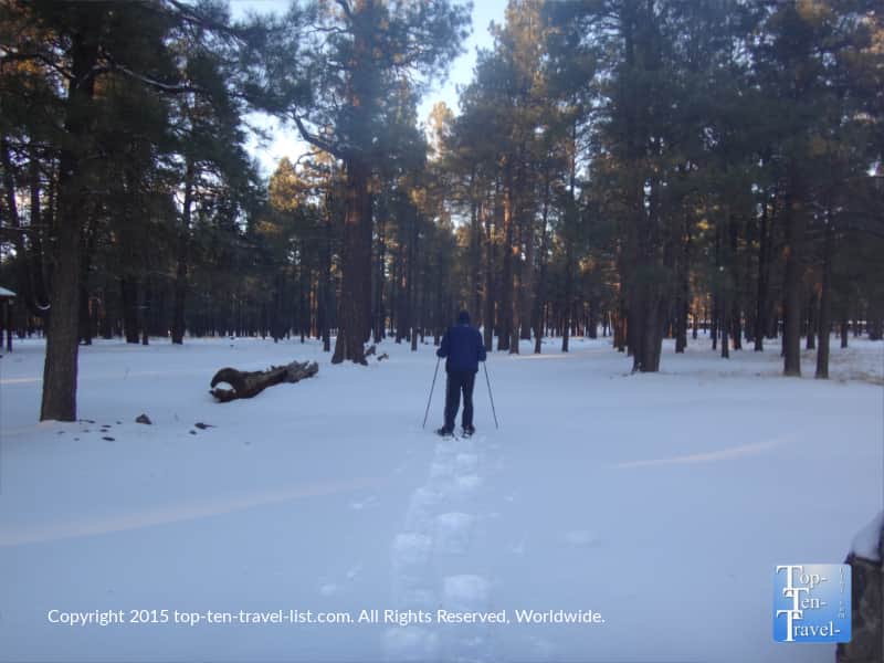 Snowshoeing at Ft. Tuthill Park in Flagstaff