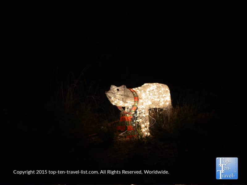 Polar bear holiday display at the Prescott Zoo
