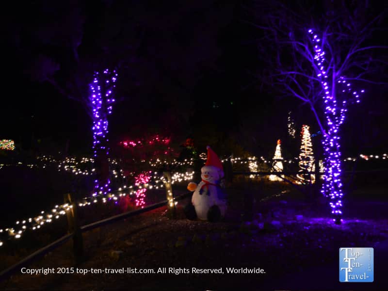 Snowman display at the Heritage Park Zoo in Prescott
