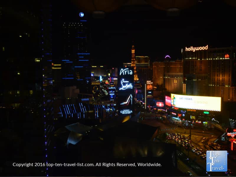 Amazing views of The Strip from the Mandarin Oriental Tea Lounge in Las Vegas, Nevada 
