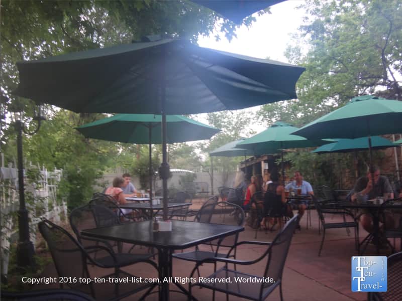 Outdoor patio at Beaver Street Brewery in Flagstaff