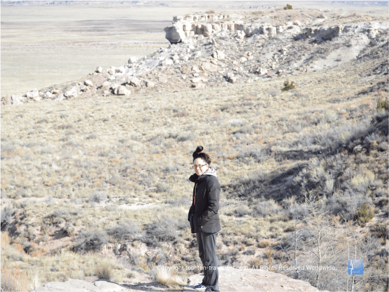 Hiking at the Petrified National Forest in Arizona