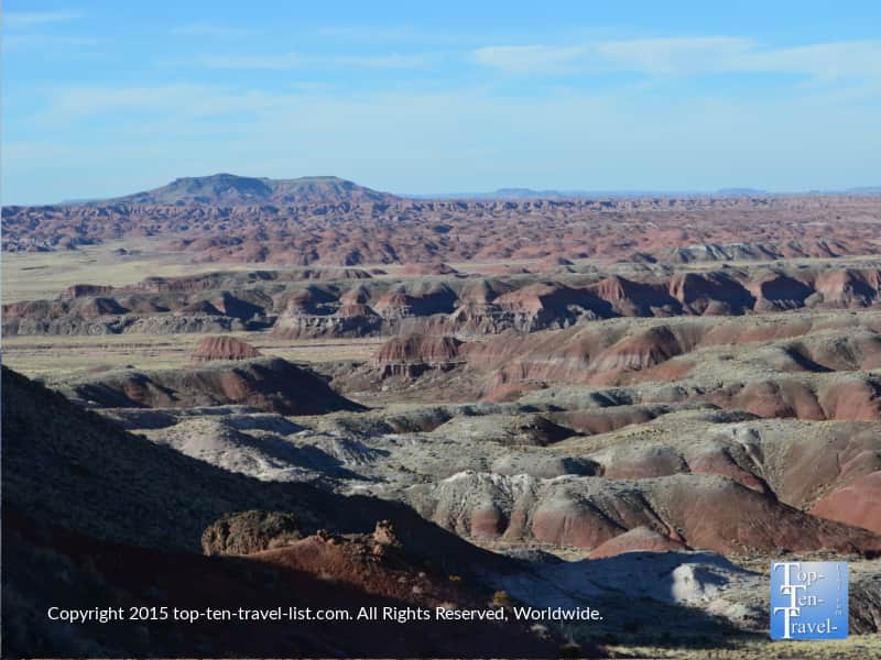 Views of the painted desert at the Petrified National Forest 