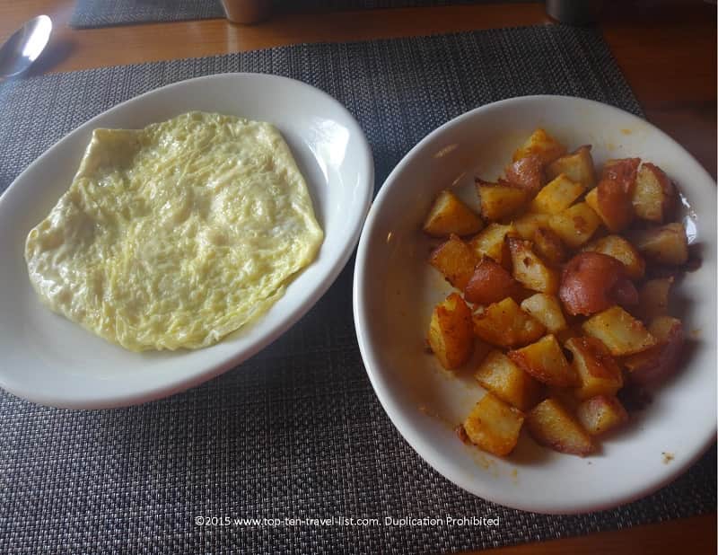 Scrambled eggs and potatoes at Josephine's in Flagstaff